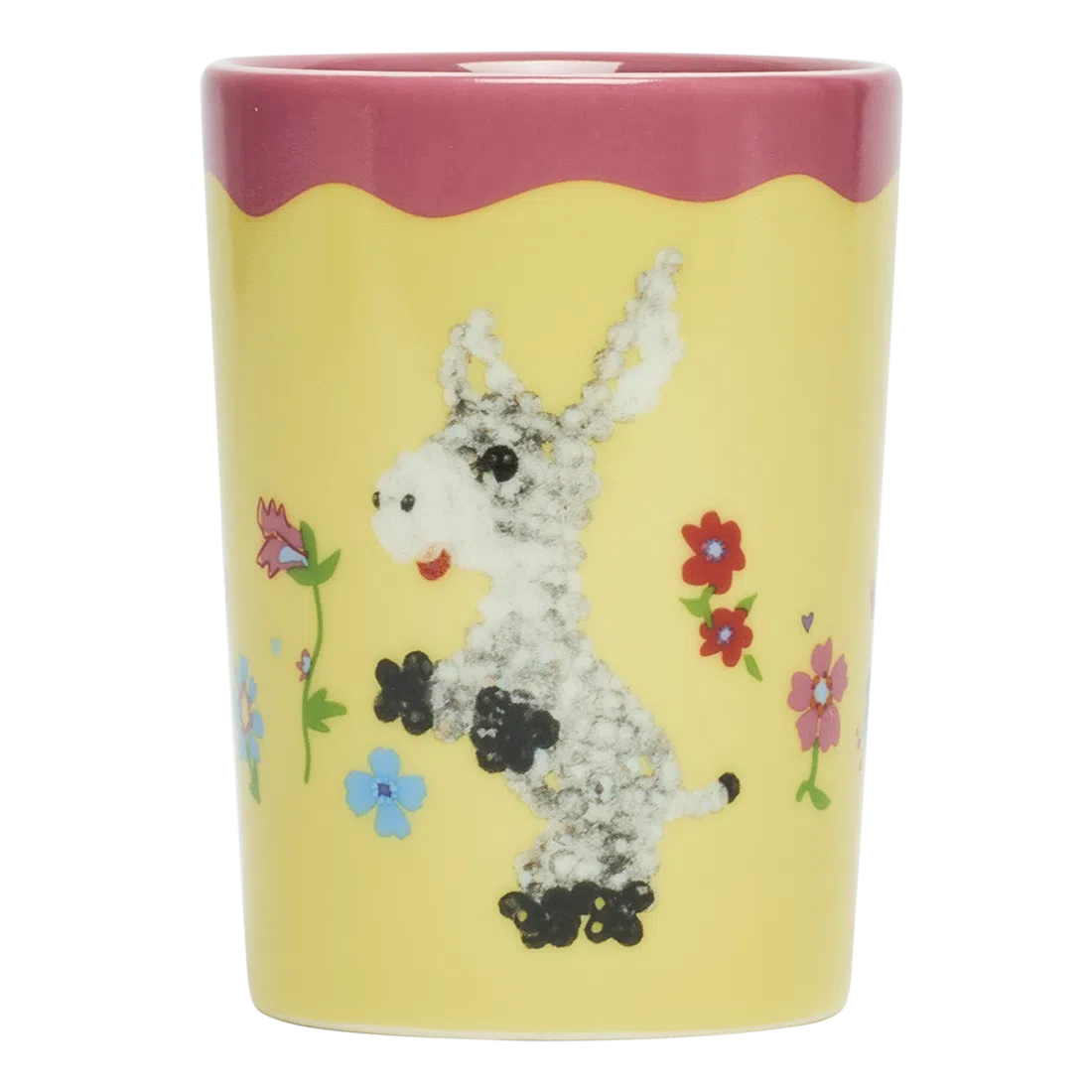 Fishs Eddyxsusan Alexandra Donnie the Donkey Cup ceramic drinkware, with a clean, polished finish and distinctive shape or artwork; a comfortable everyday choice for coffee, tea, cocoa, or desk-side sipping. Primary product view highlights the overall design and proportions.