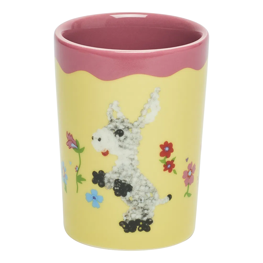 Fishs Eddyxsusan Alexandra Donnie the Donkey Cup ceramic drinkware, with a clean, polished finish and distinctive shape or artwork; a comfortable everyday choice for coffee, tea, cocoa, or desk-side sipping. Alternate product view shows more of the shape, finish, and design details.