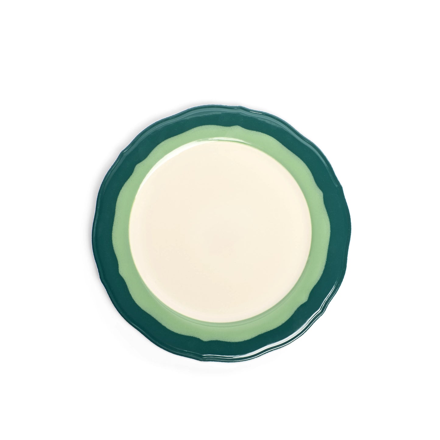 2-TONE SCALLOP - TEAL/SEAGREEN - SALAD PLATE (9")
