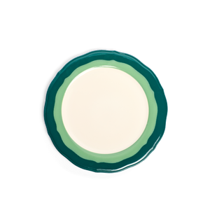 2-TONE SCALLOP - TEAL/SEAGREEN - SALAD PLATE (9
