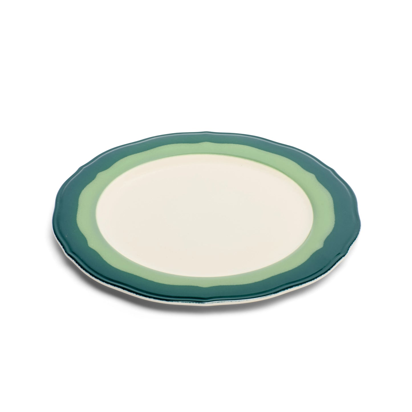 2-TONE SCALLOP - TEAL/SEAGREEN - SALAD PLATE (9")