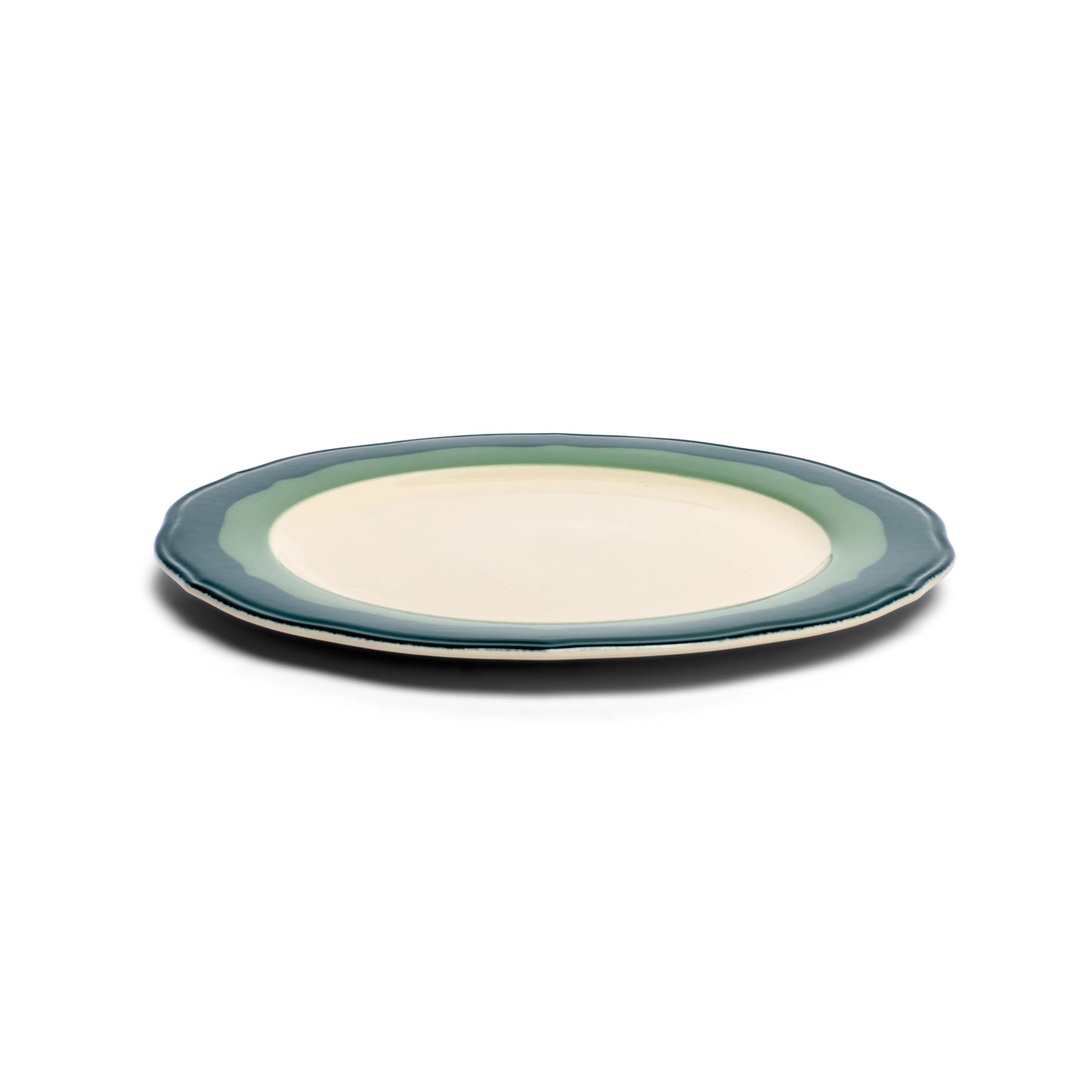 2-TONE SCALLOP - TEAL/SEAGREEN - SALAD PLATE (9")