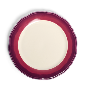 2-TONE SCALLOP - GARNET/BEET - DINNER PLATE (11