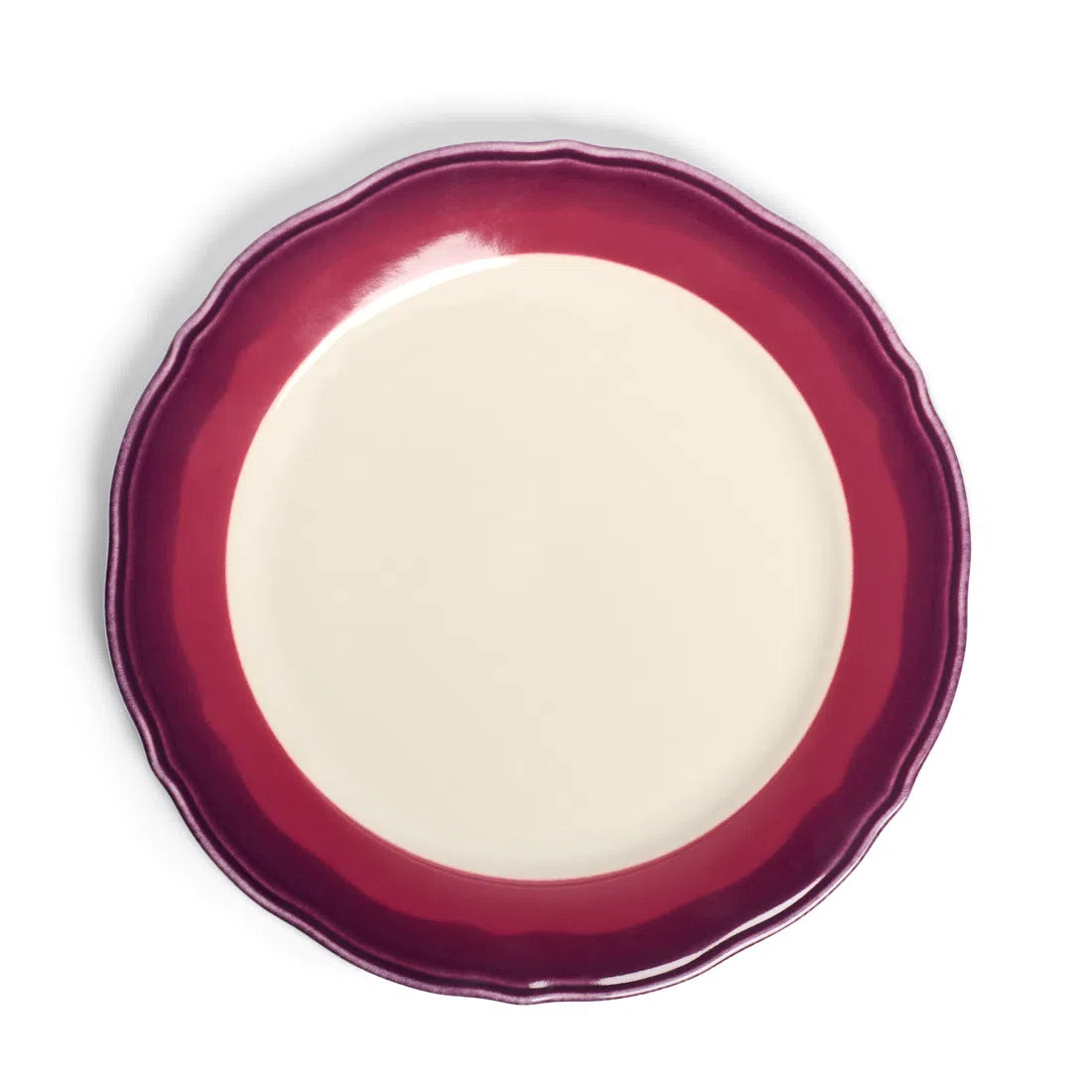 2-TONE SCALLOP - GARNET/BEET - DINNER PLATE (11")