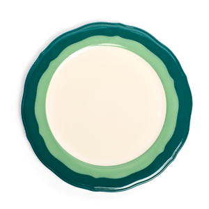 2-TONE SCALLOP - TEAL/SEAGREEN - DINNER PLATE (11