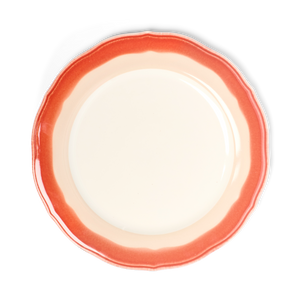 2-TONE SCALLOP - RUST/TAN - DINNER PLATE (11
