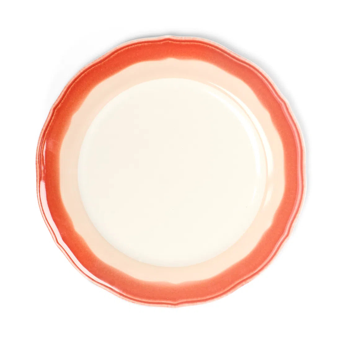 2-TONE SCALLOP - RUST/TAN - DINNER PLATE (11")