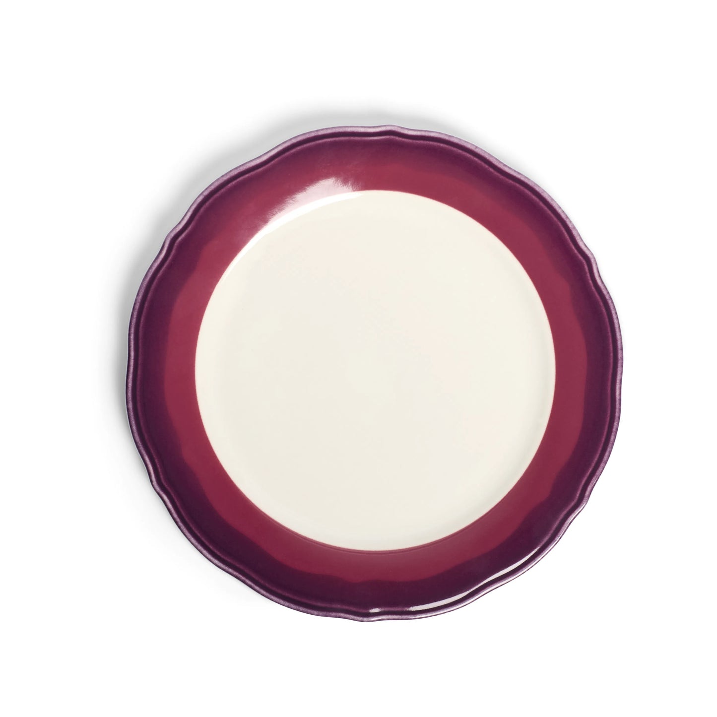 2-TONE SCALLOP - GARNET/BEET - SALAD PLATE (9")