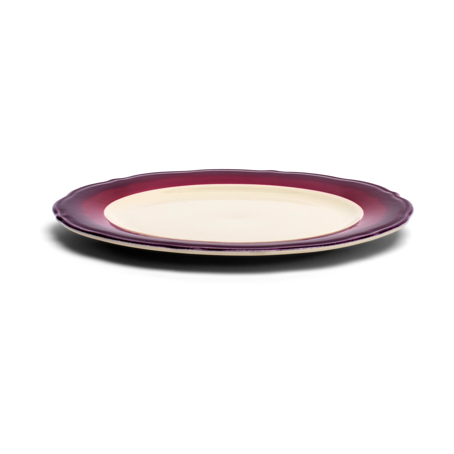 2-TONE SCALLOP - GARNET/BEET - SALAD PLATE (9")