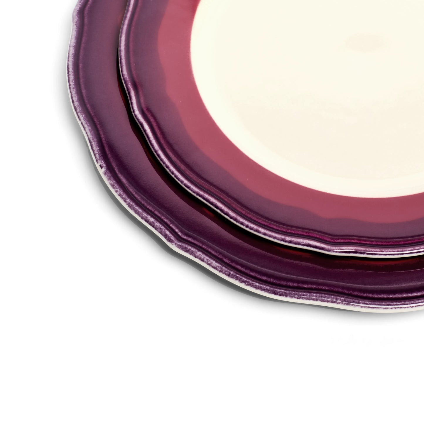 2-TONE SCALLOP - GARNET/BEET - SALAD PLATE (9")