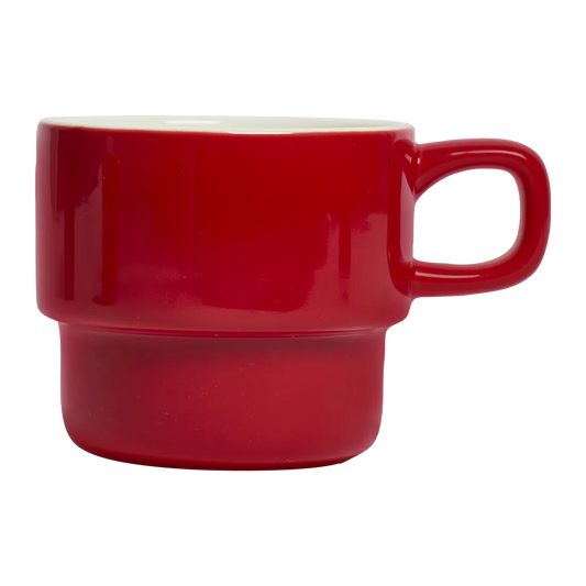 Stackable Mug - Poppy ceramic drinkware, with a clean, polished finish and distinctive shape or artwork; a comfortable everyday choice for coffee, tea, cocoa, or desk-side sipping. Primary product view highlights the overall design and proportions.