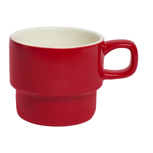 Stackable Mug - Poppy ceramic drinkware, with a clean, polished finish and distinctive shape or artwork; a comfortable everyday choice for coffee, tea, cocoa, or desk-side sipping. Alternate product view shows more of the shape, finish, and design details.