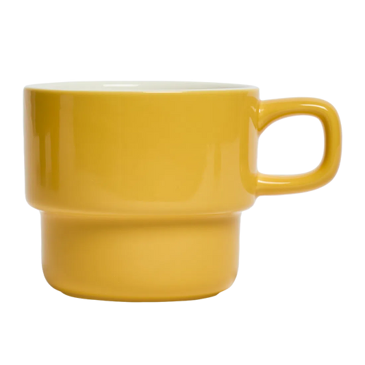 Stackable Mug - Corn ceramic drinkware, with a clean, polished finish and distinctive shape or artwork; a comfortable everyday choice for coffee, tea, cocoa, or desk-side sipping. Primary product view highlights the overall design and proportions.