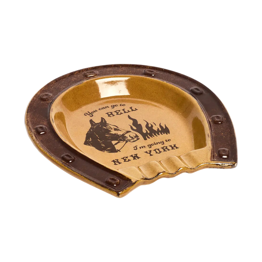 Go to Hell Ashtray serving and catchall piece, with a clean, polished finish and distinctive shape or artwork; useful for snacks and small bites, or for organizing jewelry, keys, and countertop essentials. Alternate product view shows more of the shape, finish, and design details.