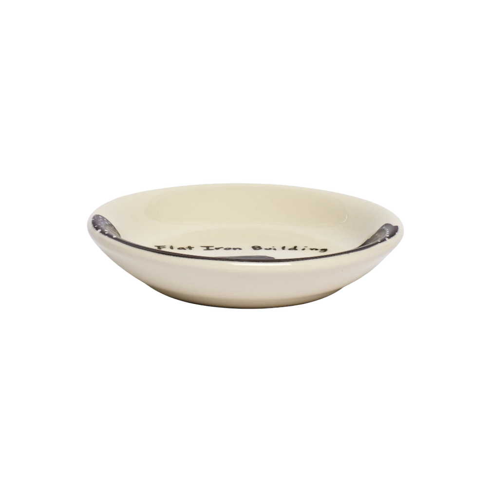 212 Skyline - Flat Iron Butter Pad serving and catchall piece, with a clean, polished finish and distinctive shape or artwork; useful for snacks and small bites, or for organizing jewelry, keys, and countertop essentials. Additional view helps show the profile, scale, and decorative details.