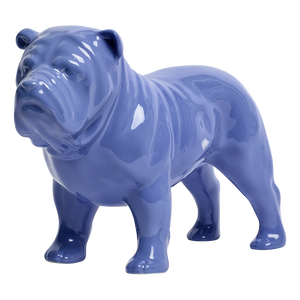 BULL DOG FIGURINE - LT BLUE
