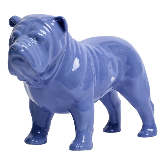 Bull Dog Figurine - Lt Blue decorative accent, with a distinctive, well-considered design that adds personality to everyday spaces; adds sculptural personality to shelves, tables, desks, or a playful collected display. Primary product view highlights the overall design and proportions.