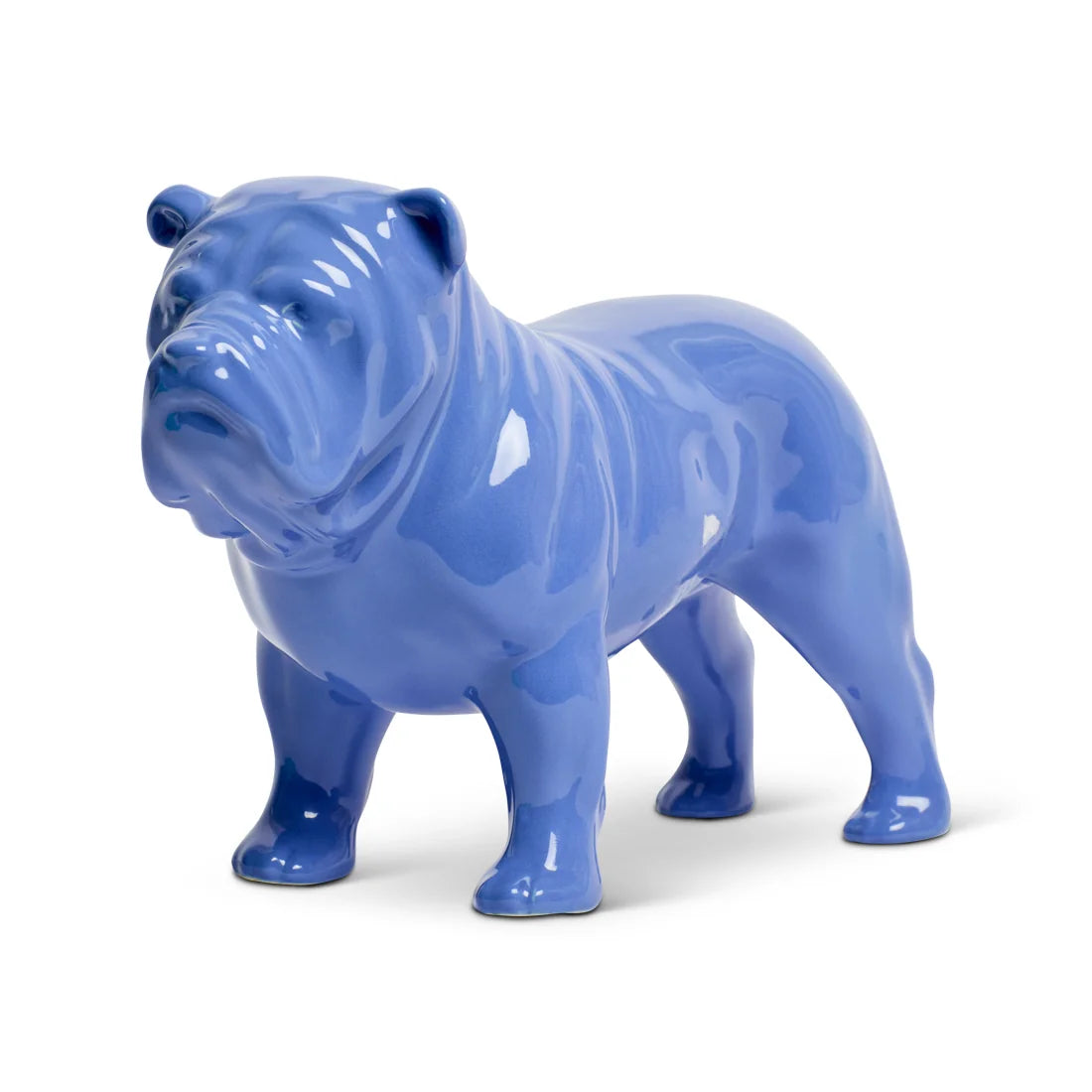 BULL DOG FIGURINE - LT BLUE