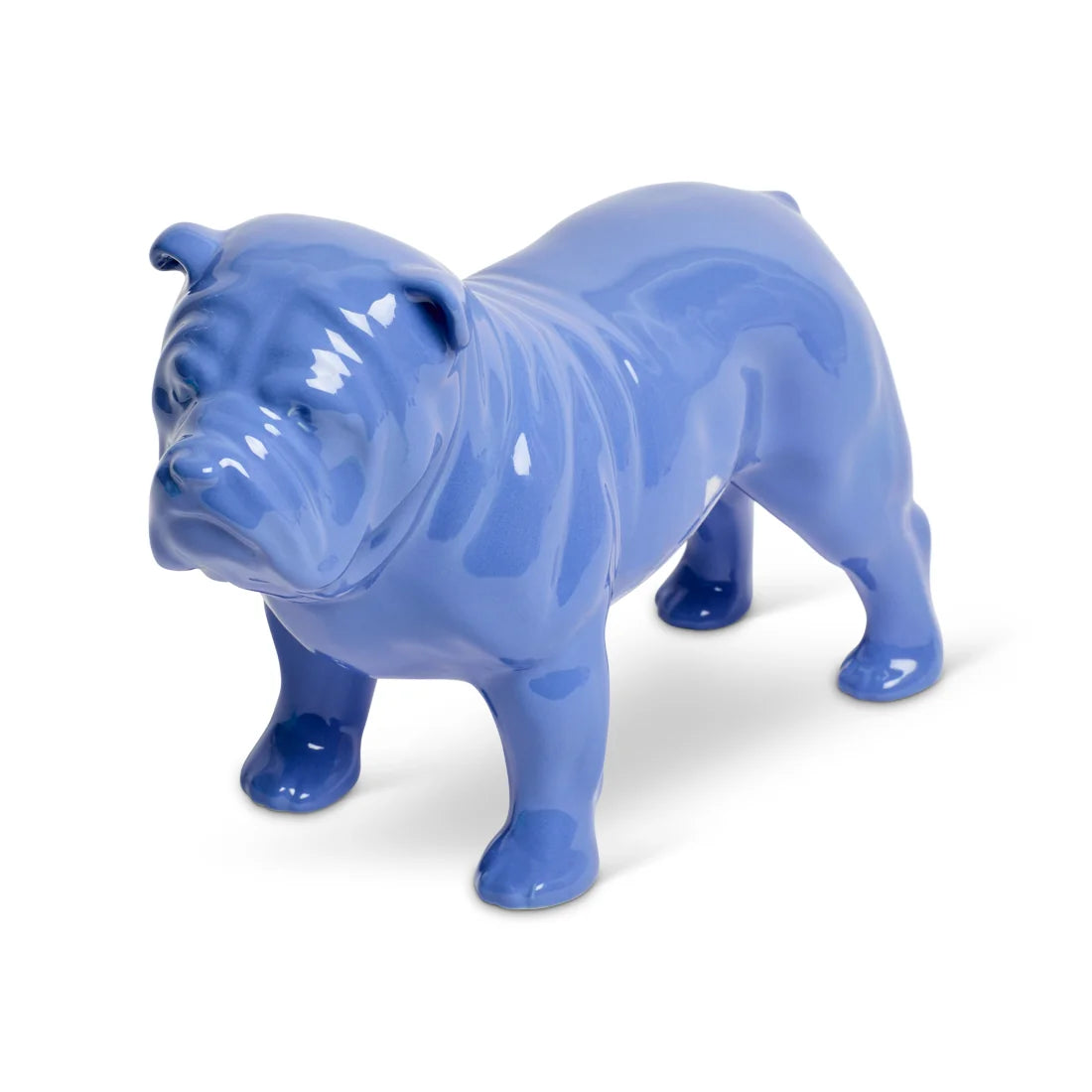 BULL DOG FIGURINE - LT BLUE