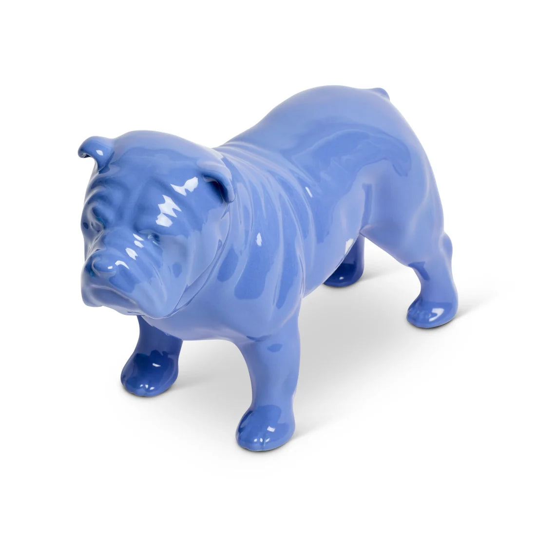 BULL DOG FIGURINE - LT BLUE