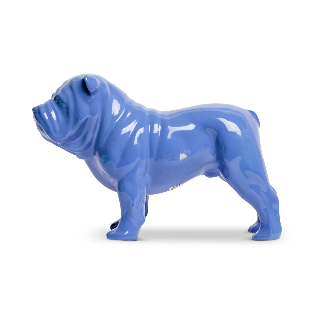 BULL DOG FIGURINE - LT BLUE