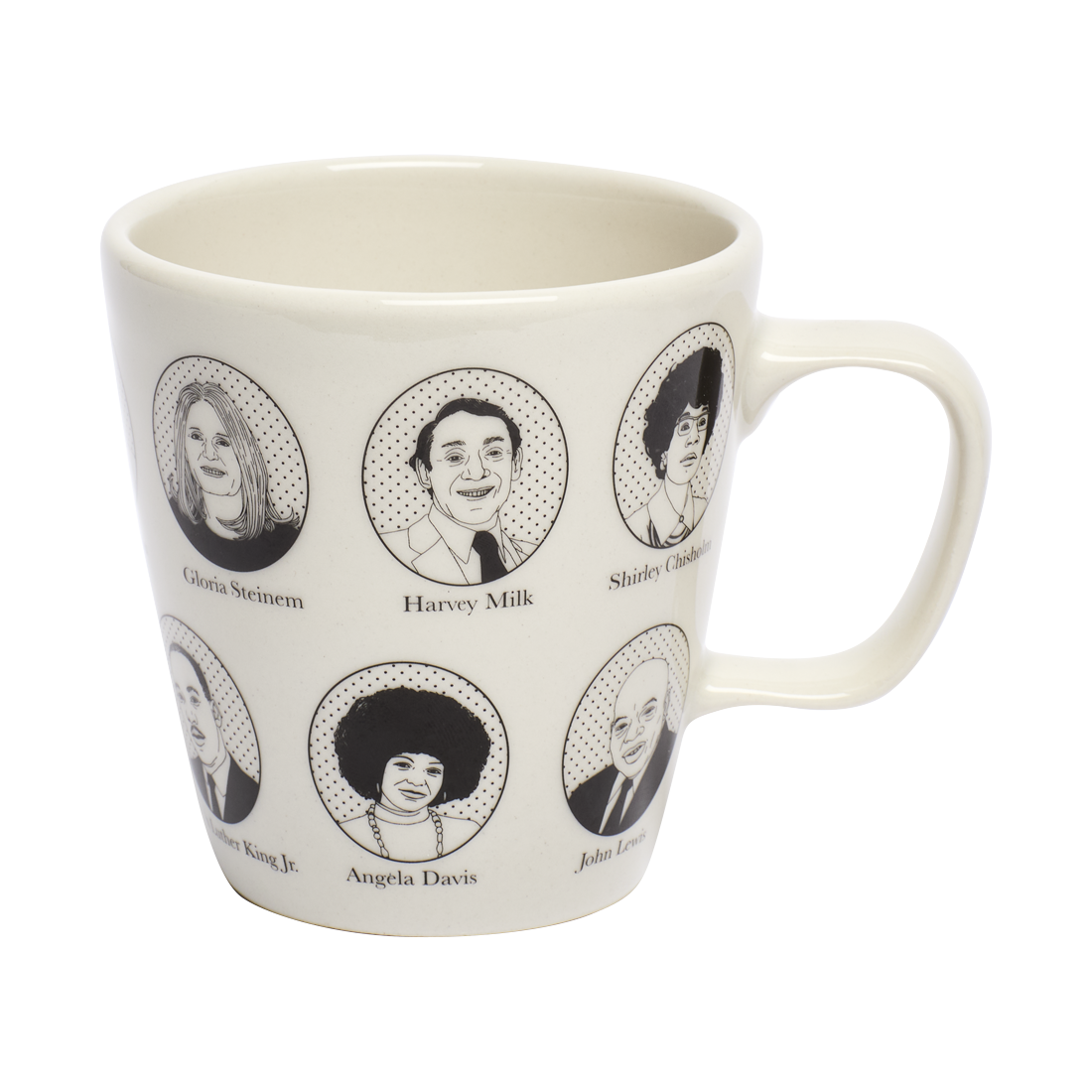 Activist Mug ceramic drinkware, with a clean, polished finish and distinctive shape or artwork; a comfortable everyday choice for coffee, tea, cocoa, or desk-side sipping. Alternate product view shows more of the shape, finish, and design details.
