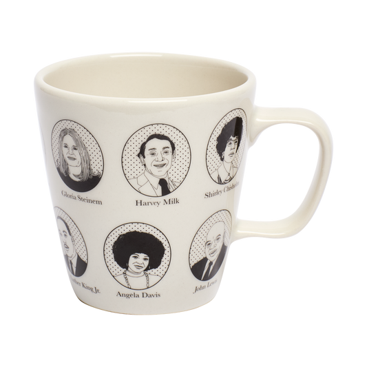 Activist Mug ceramic drinkware, with a clean, polished finish and distinctive shape or artwork; a comfortable everyday choice for coffee, tea, cocoa, or desk-side sipping. Alternate product view shows more of the shape, finish, and design details.