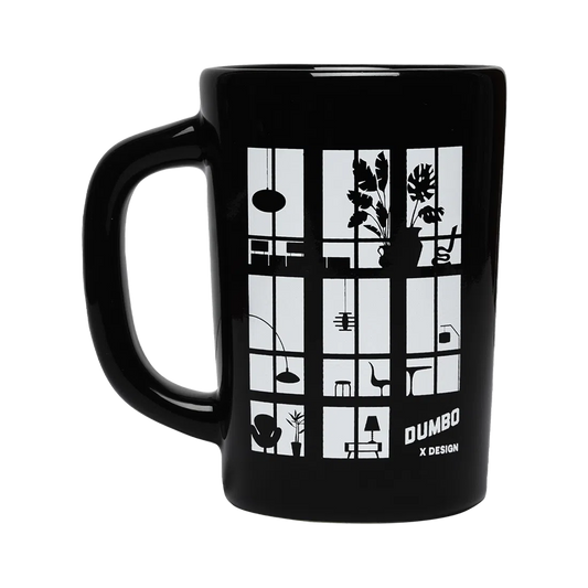 Dumboxdesign Mug ceramic drinkware, with a clean, polished finish and distinctive shape or artwork; a comfortable everyday choice for coffee, tea, cocoa, or desk-side sipping. Primary product view highlights the overall design and proportions.