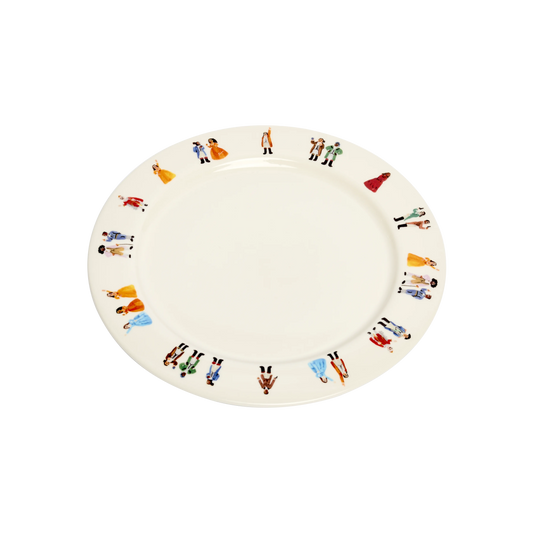 Hamilton - Main Cast Dinner Plate tableware, with a clean, polished finish and distinctive shape or artwork; a useful size for meals, appetizers, desserts, snacks, or layered place settings. Alternate product view shows more of the shape, finish, and design details.