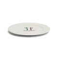 Side view of I'm Not Throwing Away My Shot ceramic dinner plate.