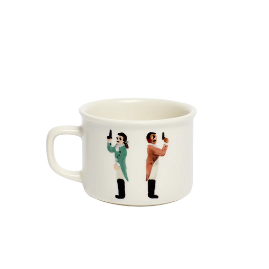 Hamilton - History Has It's Eyes Mug ceramic drinkware, with a clean, polished finish and distinctive shape or artwork; a comfortable everyday choice for coffee, tea, cocoa, or desk-side sipping. Alternate product view shows more of the shape, finish, and design details.