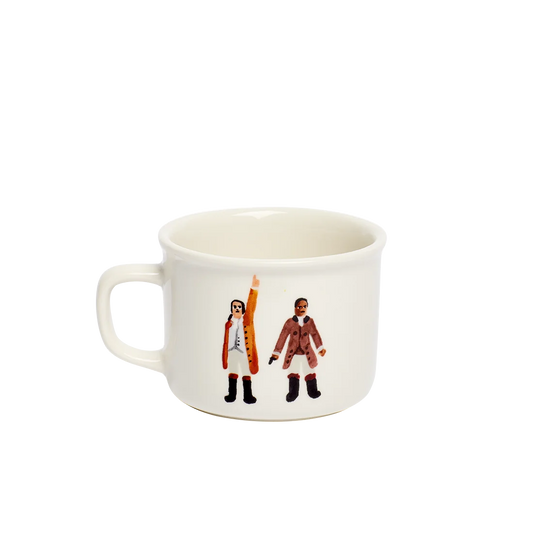 Hamilton - Talk Less Smile More Mug ceramic drinkware, with a clean, polished finish and distinctive shape or artwork; a comfortable everyday choice for coffee, tea, cocoa, or desk-side sipping. Alternate product view shows more of the shape, finish, and design details.