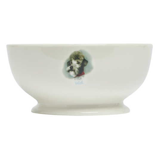 All in the Family - Bitch Bowl versatile tableware, with a clean, polished finish and distinctive shape or artwork; useful for cereal, soup, snacks, sides, desserts, or everyday prep and serving. Primary product view highlights the overall design and proportions.