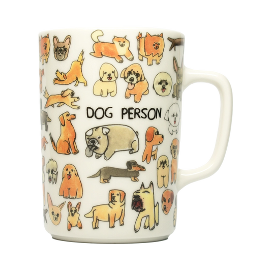 Ben Lenovitz - Dog Person Mug ceramic drinkware, with a clean, polished finish and distinctive shape or artwork; a comfortable everyday choice for coffee, tea, cocoa, or desk-side sipping. Primary product view highlights the overall design and proportions.