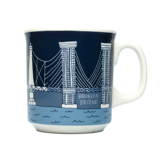 Bridge & Tunnel - Bridge Mug ceramic drinkware, with a clean, polished finish and distinctive shape or artwork; a comfortable everyday choice for coffee, tea, cocoa, or desk-side sipping. Primary product view highlights the overall design and proportions.