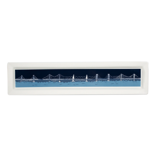 Bridge & Tunnel - Bridge Platter serving ware, with a clean, polished finish and distinctive shape or artwork; a generous centerpiece for appetizers, mains, desserts, or sharing at the table. Primary product view highlights the overall design and proportions.