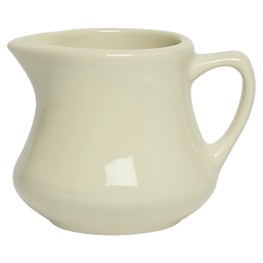 Diner Whites - Creamer pouring vessel, with a clean, polished finish and distinctive shape or artwork; handy for cream, milk, sauces, small-batch drinks, or as a compact tabletop accent. Alternate product view shows more of the shape, finish, and design details.