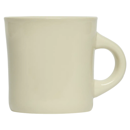 Diner Whites - Large Mug ceramic drinkware, with a clean, polished finish and distinctive shape or artwork; a comfortable everyday choice for coffee, tea, cocoa, or desk-side sipping. Primary product view highlights the overall design and proportions.
