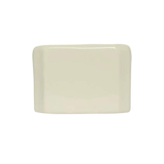 Diner Whites - Sugar Pack Box countertop organizer, with a clean, polished finish and distinctive shape or artwork; helps keep utensils, spoons, packets, or small kitchen essentials tidy and easy to reach. Primary product view highlights the overall design and proportions.
