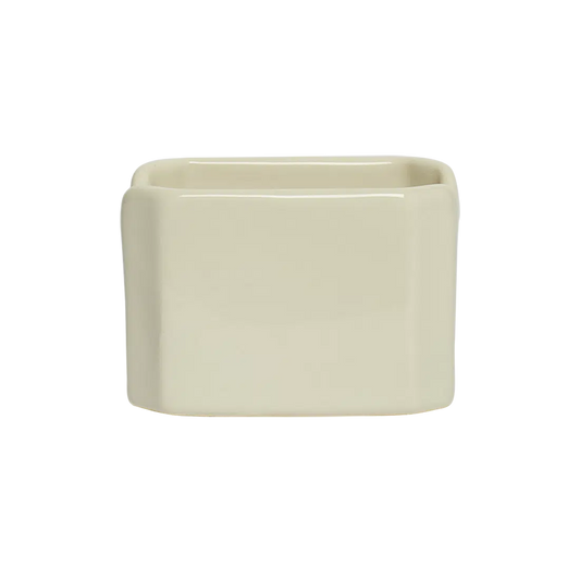 Diner Whites - Sugar Pack Box countertop organizer, with a clean, polished finish and distinctive shape or artwork; helps keep utensils, spoons, packets, or small kitchen essentials tidy and easy to reach. Alternate product view shows more of the shape, finish, and design details.
