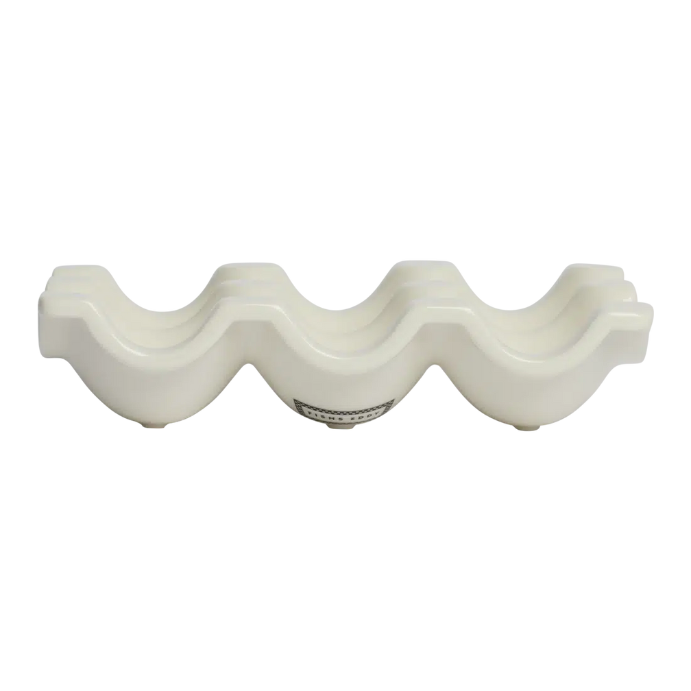 Farmers Market - 6 Egg Tray - White serving and catchall piece, with a clean, polished finish and distinctive shape or artwork; useful for snacks and small bites, or for organizing jewelry, keys, and countertop essentials. Additional view helps show the profile, scale, and decorative details.