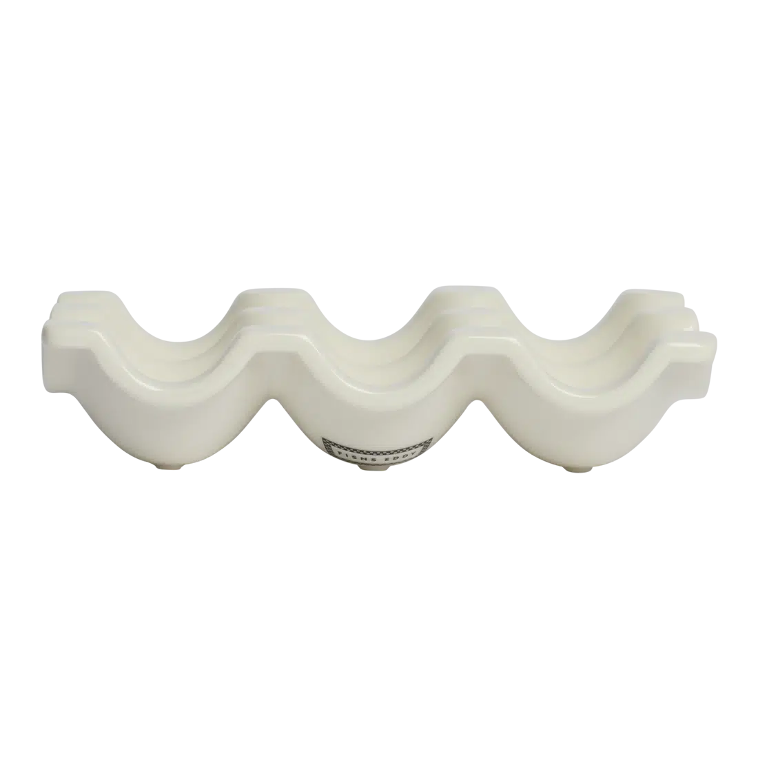 Farmers Market - 6 Egg Tray - White serving and catchall piece, with a clean, polished finish and distinctive shape or artwork; useful for snacks and small bites, or for organizing jewelry, keys, and countertop essentials. Additional view helps show the profile, scale, and decorative details.