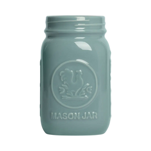 FARMERS MARKET - STANDARD MASON JAR - BLUE GREY (16OZ)