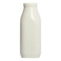 Farmers Market - Milk Jug - White pouring vessel, with a clean, polished finish and distinctive shape or artwork; handy for cream, milk, sauces, small-batch drinks, or as a compact tabletop accent. Primary product view highlights the overall design and proportions.