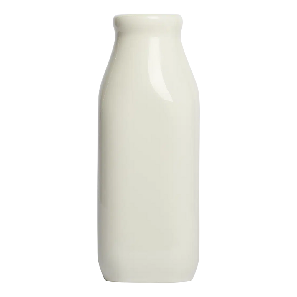 Farmers Market - Milk Jug - White pouring vessel, with a clean, polished finish and distinctive shape or artwork; handy for cream, milk, sauces, small-batch drinks, or as a compact tabletop accent. Primary product view highlights the overall design and proportions.