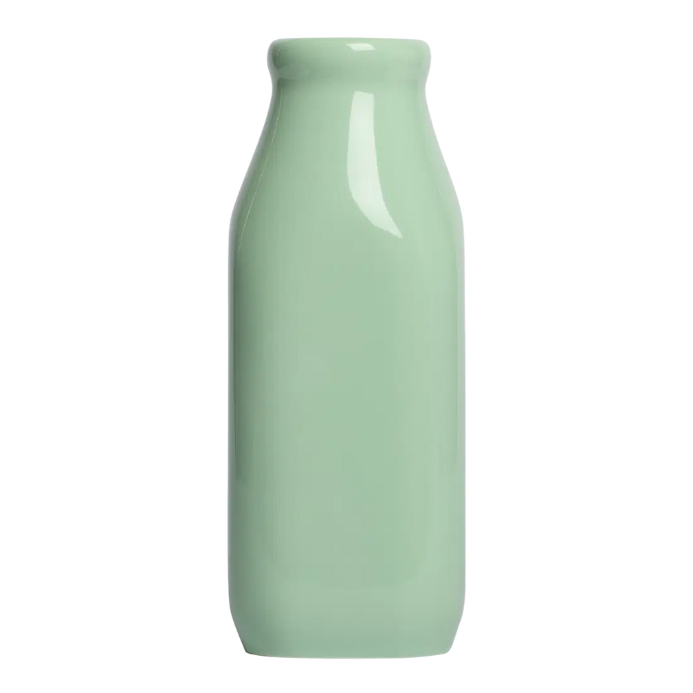 Farmers Market - Milk Jug - Mint pouring vessel, with a clean, polished finish and distinctive shape or artwork; handy for cream, milk, sauces, small-batch drinks, or as a compact tabletop accent. Primary product view highlights the overall design and proportions.