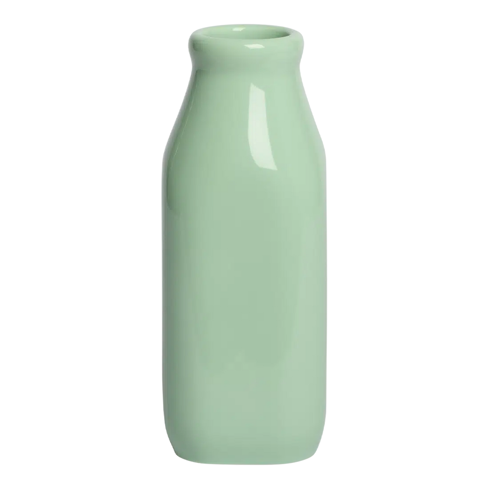 Farmers Market - Milk Jug - Mint pouring vessel, with a clean, polished finish and distinctive shape or artwork; handy for cream, milk, sauces, small-batch drinks, or as a compact tabletop accent. Alternate product view shows more of the shape, finish, and design details.