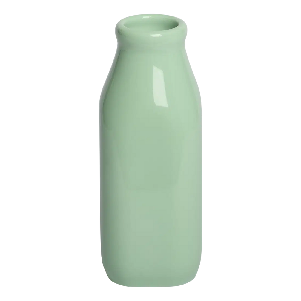 Farmers Market - Milk Jug - Mint pouring vessel, with a clean, polished finish and distinctive shape or artwork; handy for cream, milk, sauces, small-batch drinks, or as a compact tabletop accent. Additional view helps show the profile, scale, and decorative details.