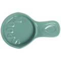 Farmers Market - Spoon Holder - Teal countertop organizer, with a clean, polished finish and distinctive shape or artwork; helps keep utensils, spoons, packets, or small kitchen essentials tidy and easy to reach. Primary product view highlights the overall design and proportions.