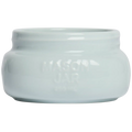 Farmers Market - Short/wide Mason Jar - Sky Blue glazed ceramic jar, with a clean, polished finish and distinctive shape or artwork; a charming, substantial piece for drinks, flowers, utensils, or relaxed countertop styling. Primary product view highlights the overall design and proportions.